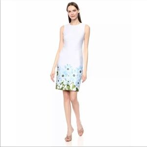 Calvin Klein Blue Floral Mini Sheath Dress